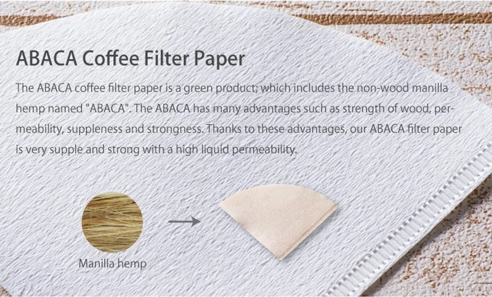 CAFEC Abaca Cup Cone Paper Filter | V60 02